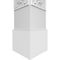 Ekena Millwork Craftsman Classic Square Non-Tapered Gypsum Fretwork Column w/ Standard Capital & Standard Base CC1208ENGYPCSCS - alternate 4
